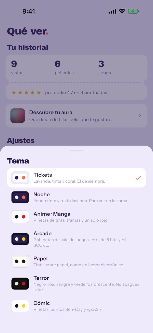 Selector de temas